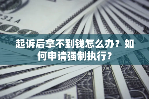 武汉起诉后拿不到钱怎么办？如何申请强制执行？
