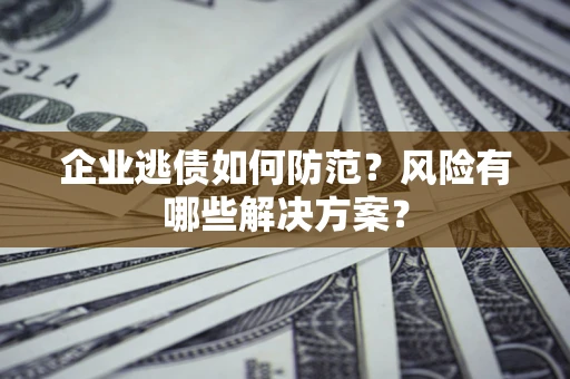 武汉企业逃债如何防范？风险有哪些解决方案？