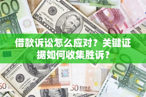 武汉借款诉讼怎么应对？关键证据如何收集胜诉？