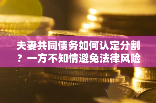 武汉夫妻共同债务如何认定分割？一方不知情避免法律风险必看！